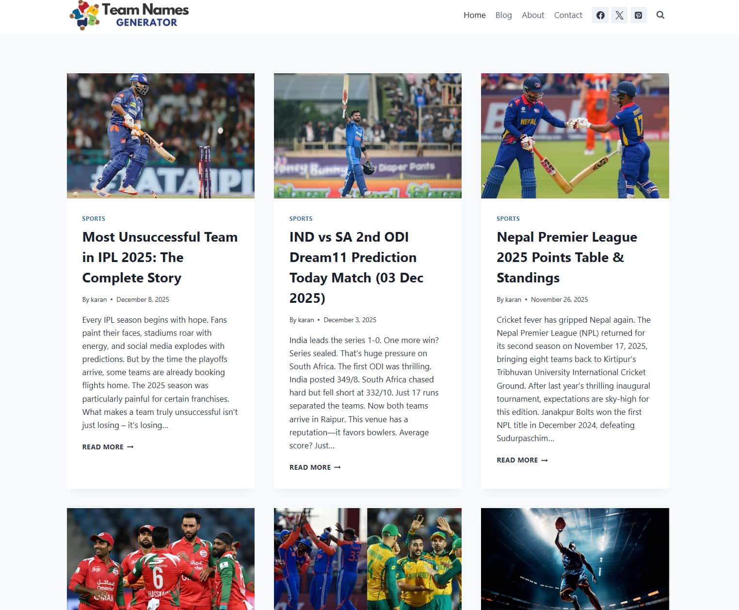 Team Names Generator